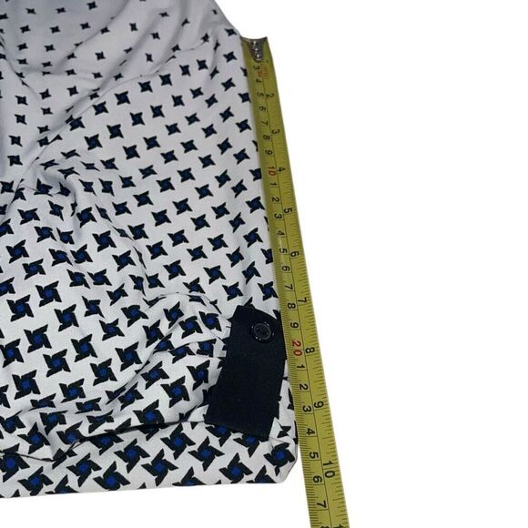PerSeption Concept White, Blue & Black Geometric Print Blouse - Size XL - Picture 6 of 6